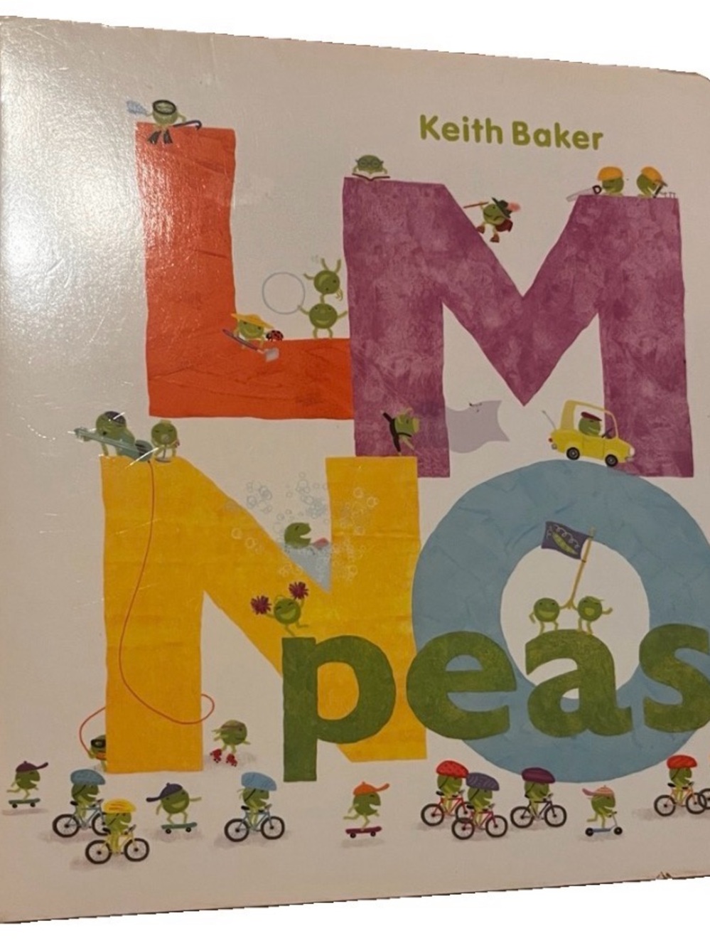 LMNO Peas Board Book by Keith Baker Children's Alphabet Concept Preschool Art